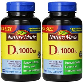 Nature Made® Vitamin D3 1000 IU, 600 Softgels