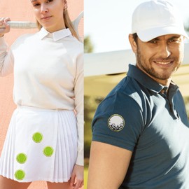 HEYTRCO 16PCS Tennis Ball Iron on Patches, Golf Baseball Volleyball Towel Embroidered Iron on Patches for Clothes, Custom Team Sports Applique for Hats, Jeans, Jackets, Bags, Backpacks, Dress (Set 2)