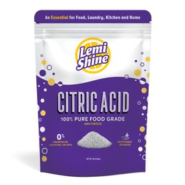 Lemi Shine 100% Citric Acid Powder 5 Pound Bag l Pure Food-Grade Flavor Enhancer & All-Natural Preservative | Fragrance Free Citric Acid for Bath Bombs, Cooking, & Canning