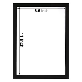 Coloch 12 Pack 8.5"x 11" Magnetic Sign Holder with Black Frame, Clear Self Adhesive Picture Frame PVC Sheet Document Frame for Wall Display, Door Display, Refrigerator, Whiteboard