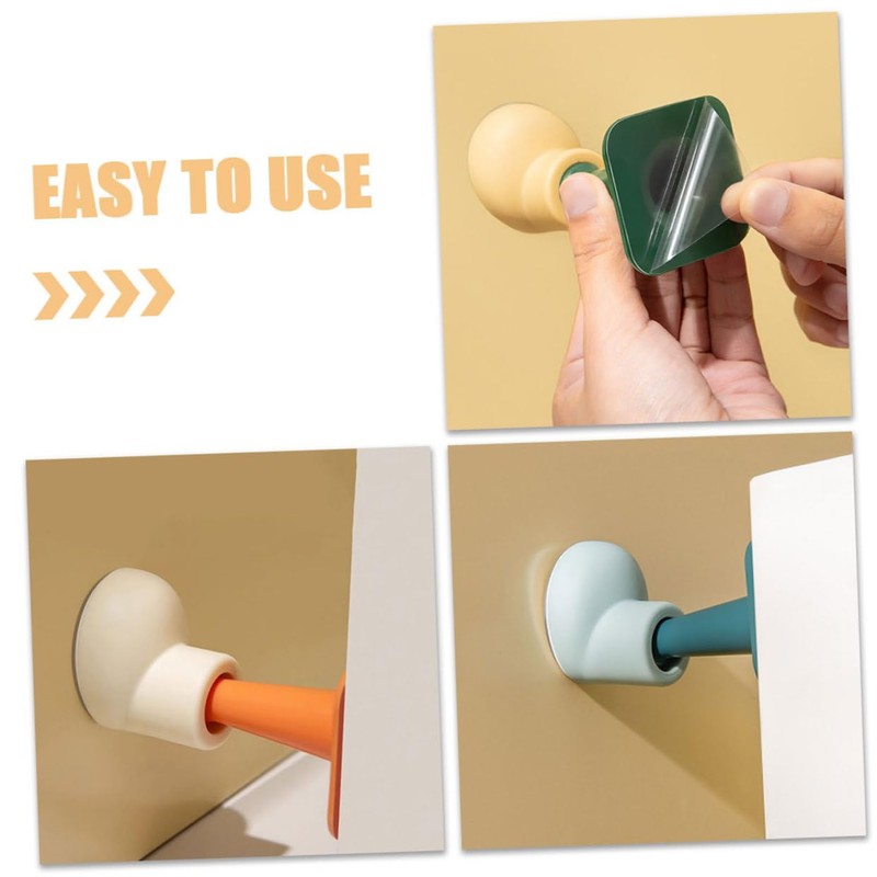 DOITOOL 4Pcs Wall Mounted Door Stopper Cute Heavy Duty Door