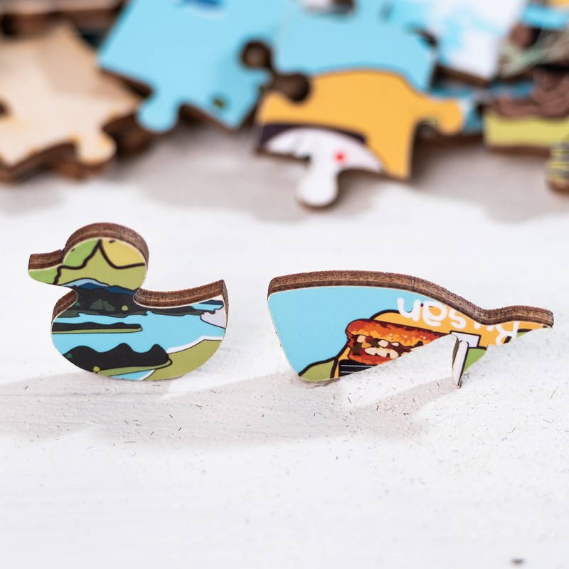 Terra Puzzles South Korea Map Wooden Jigsaw Puzzle 152 Piece,