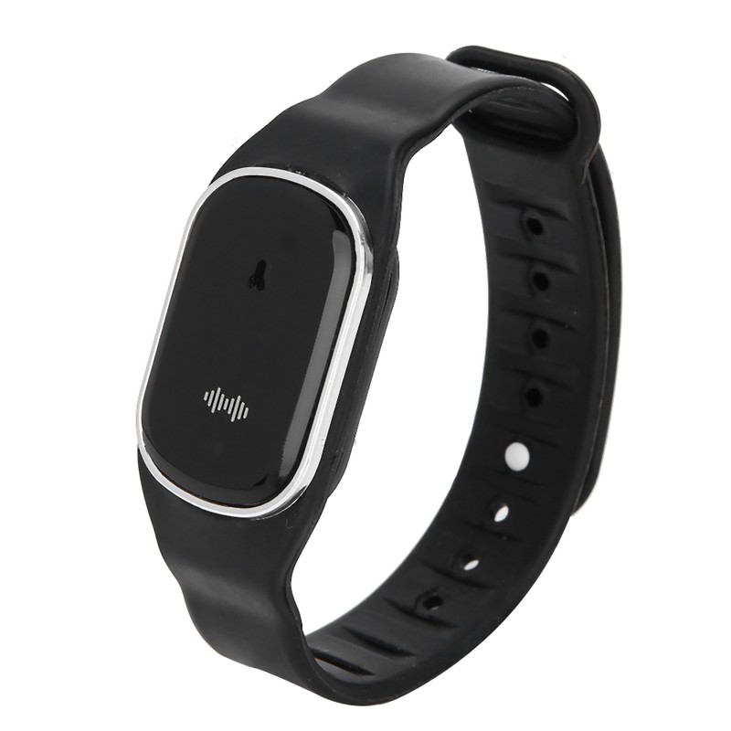 Rechargeable Intelligent Mosquito Repellent Bracelet Outdoor Anti Mosquito Wristband Black
