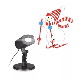 Eambrite Christmas LED Projector Lights Snowman Skiing Party Lamp Indoor Outdoor Decor