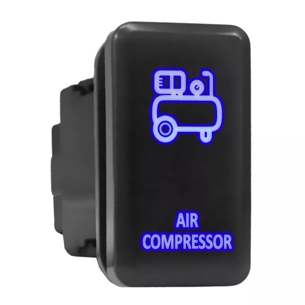 STark Industries AIR COMPRESSOR Blue Backlit Switch Tall Push Button