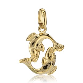 NKlaus Small Zodiac Sign Pendant 333 Yellow Gold 8 Carat Polished Horoscope Talisman Zodiac Amulet, Yellow Gold