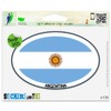 Argentina Flag Oval Vinyl Car Bumper Window Sticker 3" x 2"