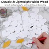 YKEBVPW 100PCS Wooden Hearts for Wedding Guest Book Small White