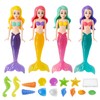 YONEEKSS 18PCS Mermaid Pool Toys Set Including 4 Mermaids and