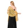 Sanmoury Women's 1920s Sequin Shawl Wraps Fringe Glittering Cape Scarf