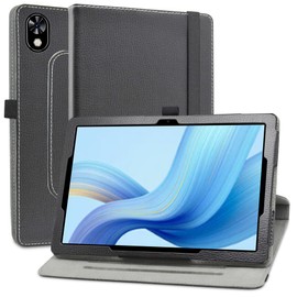 MAMA MOUTH Compatible with DOOGEE U10 Case,360 Degree Rotating With Premium PU Leather Sleeve Cover Case for DOOGEE U10 2025 / DOOGEE U9 10.1 Inch Tablet,Black