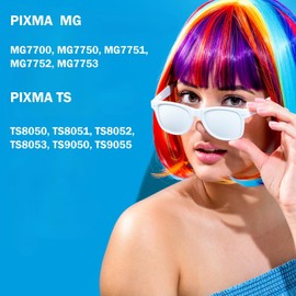 ESMOnline 12 Compatible XL Printer Cartridges for Canon Pixma PGI 570 CLI 571 MG7750 MG7751 MG7752 MG7753 TS8050 TS8051 TS8052 TS8053 TS9050 TS9055 Series with Grey