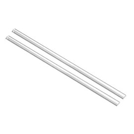 sourcing map 10mmx5mmx250mm Transparent Clear Solid Acrylic Semicircle Rod PMMA Bar 2pcs