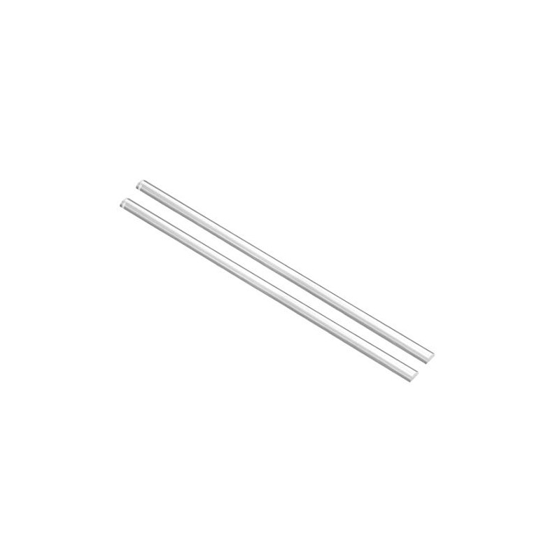 sourcing map 10mmx5mmx250mm Transparent Clear Solid Acrylic Semicircle Rod PMMA