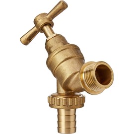 UKDeals Direct® Outdoor 1/2'' Garden Tap, Through Tube, Wall Flange Bracket 1/2", Back Plate Elboe 15mm x 1/2" (Garden Tap Standard)