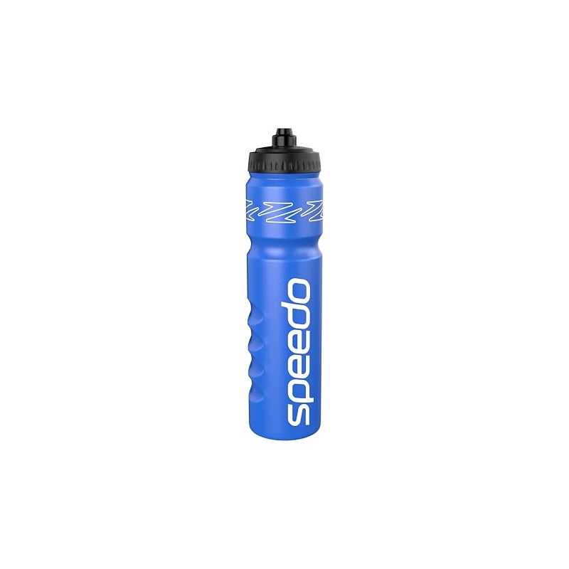 Speedo 1 Litre Water Bottle | Ergonomic Design, Bondi Blue/White,