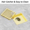 Iriber 6 Inch Square Shower Floor Drain with PVC Shower
