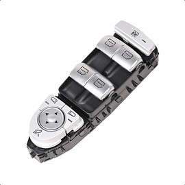 LoreenCar Power Window Switch [OE 2057200648 2059056811] for Mercedes C-Class W205/S205, GLC X253/C253, EQC N293, Front Driver Side Electric Window Control Button 2229056800