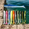 10 Señuelos De Pesca Gomas Cebo Blandos Currican Llamativo
