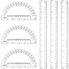 Zonon 6 Packs 12 Inch Plastic Ruler and 6 Inch