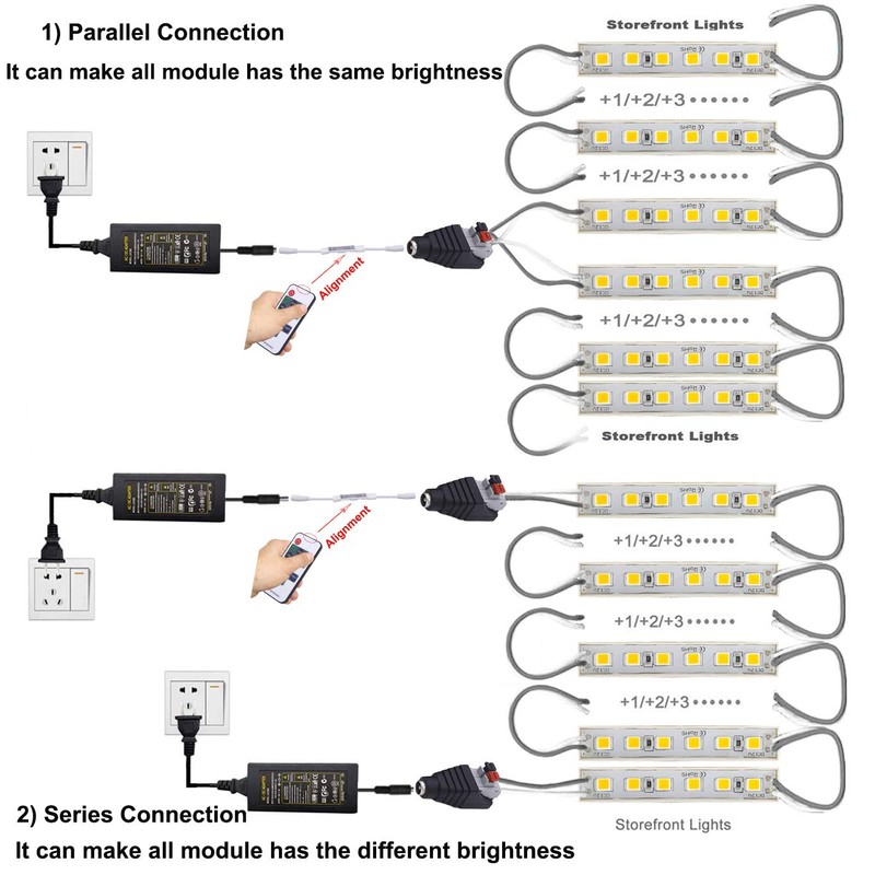 EAGWELL Storefront Lights 40 FT 80 Pieces Store Window LED