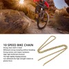 Gold 10 Speed Bike Chain Half Hollow Lightweight Bicycle Chain