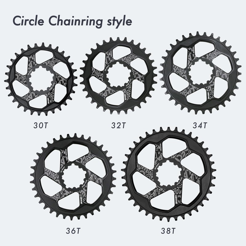 DJC Bike Chainring Direct Mount 6mm Offset Round Chainring for