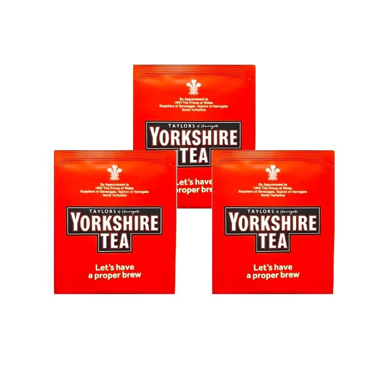 50 x Yorkshire Individually Wrapped & Tagged Tea Bags (50