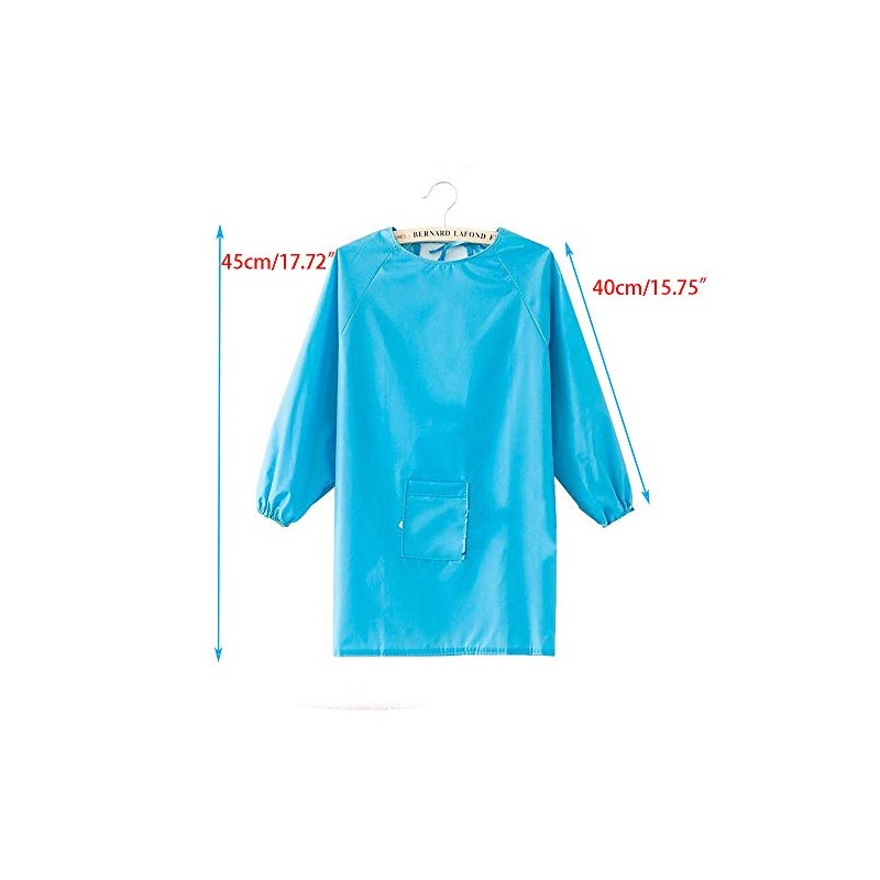 Kids Smock Waterproof Painting Apron with Long Sleeves and 1