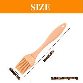 Backpinsel Silikon,4 Stück Silikonpinsel Silikonpinsel Küche BBQ Grillpinsel Silikon-Backbürste für Rühren, Kochen, Grillen, Gebäck, Eingelegt(4 Farben)