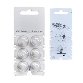 Hearing360 6 Click-Open Domes for Signia Hearing Aids, Rexton (M (8 mm))