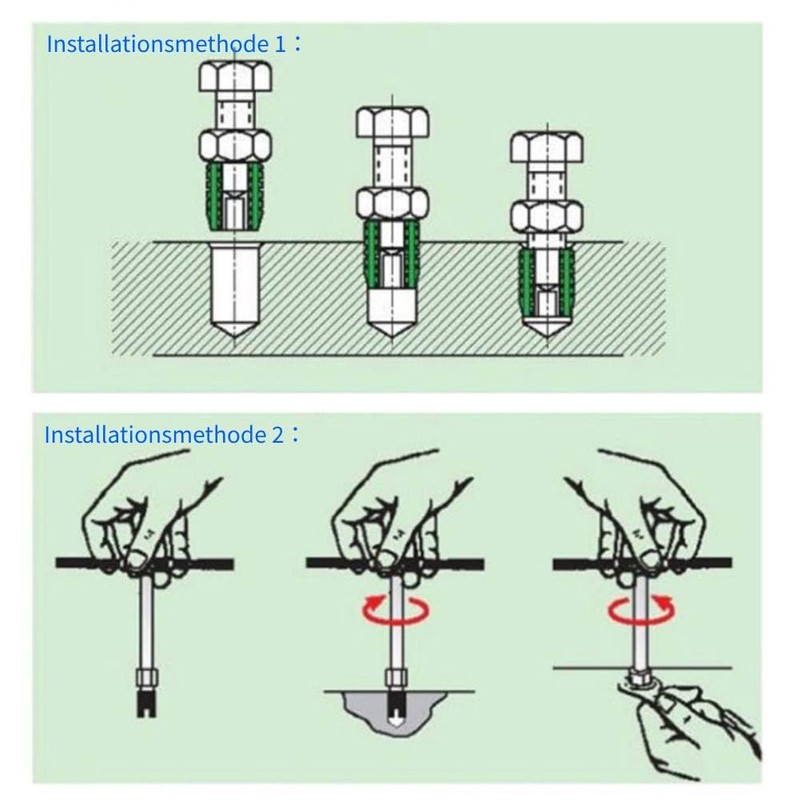 M10 To M8 Thread Reducer 10Pcs Insert Nut Thread Repair