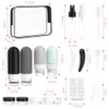 Juego de 17 Kit de Viaje Aseo Personal Mujer, Botellas