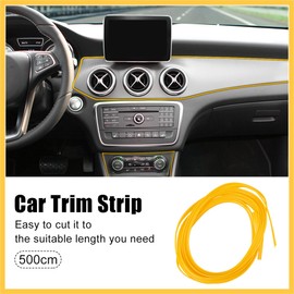 REPAIROCK 5m Yellow DIY Car Interior Exterior Decoration Trim Strip Durable Material Auto Replacement Parts