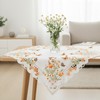 Quinnyshop Orange Tulips and Butterflies Embroidery Table runner 34-inch-by-34-inch/ 85