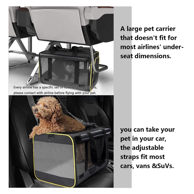 GAPZER Cat Carriers for Large Cats 20 lbs+ Soft Pet