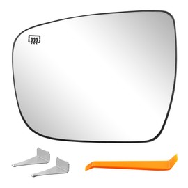 Heated Mirror, Compatible with 14-19 Nissan Rogue Murano Pathfinder, Replace 963664BA1A NI1324120 Left Driver Side View Heating Convex Chrome Mirrors Glass