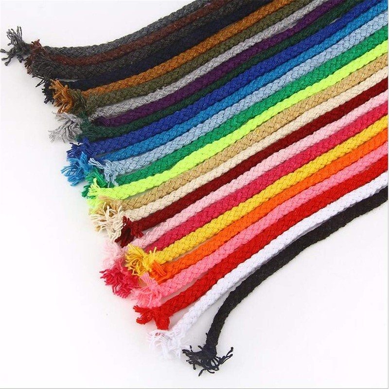 5mm * 295ft Macrame Cord Natural Cotton Rope 8 Strand