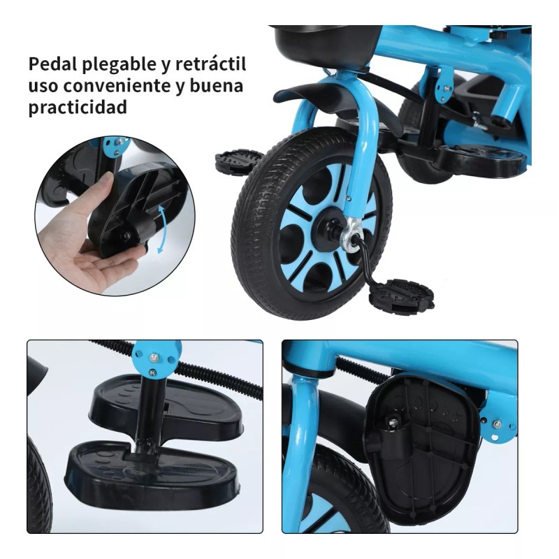 triciclo para bebé Carriola Triciclo Para Bebé Giratorio Toldo Ajustable