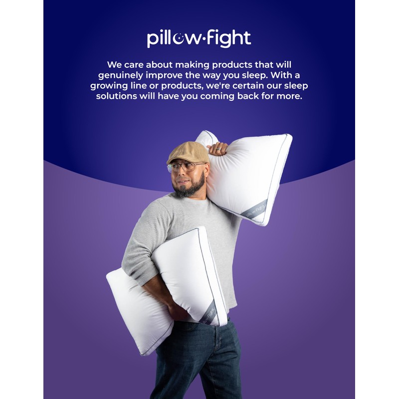 Pillow Fight Knockout - King Pillow, Luxury & Adjustable, Down