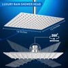 Voolan Extra Large Rain Shower Head - High Flow Square