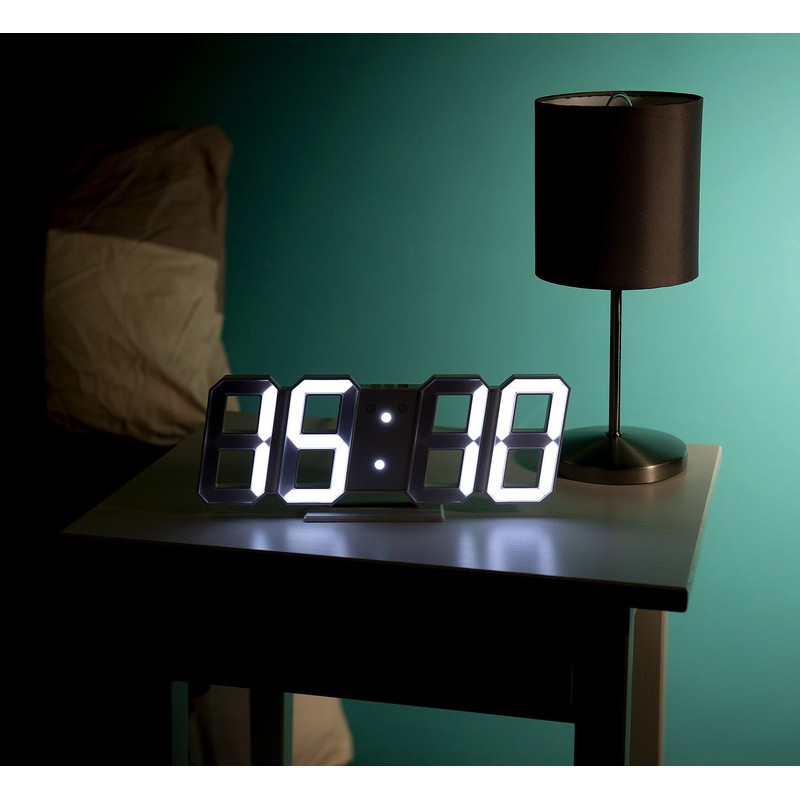 Lunartec Digital Wall Clock: Digital Jumbo LED Table & Wall
