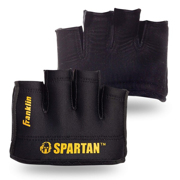 Franklin Sports Spartan Race Minimalist Premium OCR Glove Pair, Black/Gold - Adult Medium