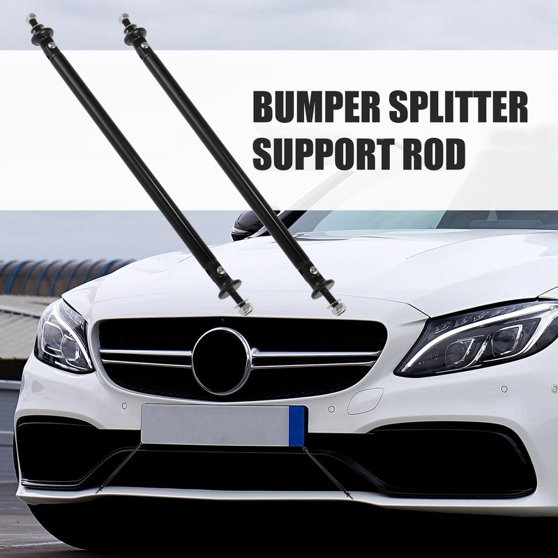 MACHSWON 2pcs Front Rear Bumper Lip Splitter Strut Rod Adjustable