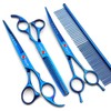 7.0in Titanium Professional Pet Grooming Scissors Set,Straight & Thinning &