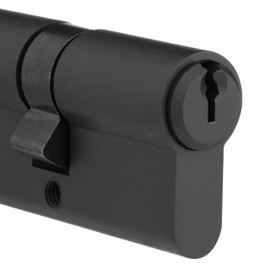 Rockwell Security 360 Degree European Profile Cylinder Lock Solid Brass Antique Black Finish for Commercial and Residential Doors Fits 2-3/8 Inch Thick Door