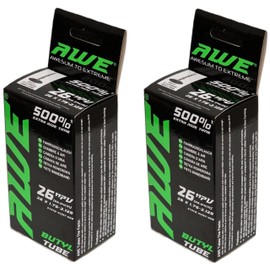 2 x AWE E-Bike/Bike Butyl Rubber 26 Inch Inner Tubes 500%* Extra Ride Time to fit 26"x 1.75-2.125 with Presta Valves