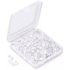 Silicone Earring Backs 1200Pcs Silicone Earring Backs, Soft Clear Ear Safety Back Clutch Stopper