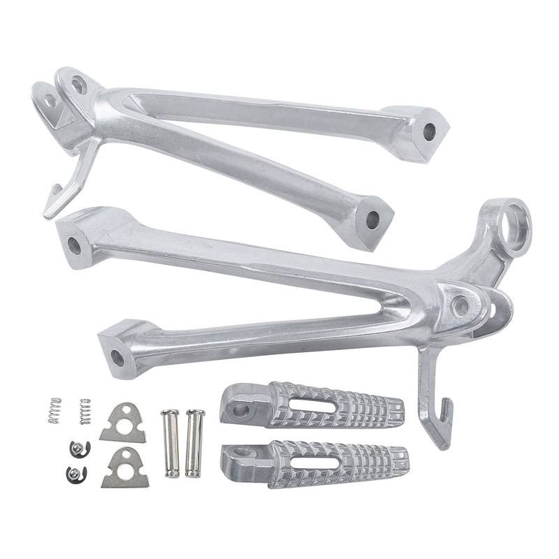 TCT-MOTORPARTS Chrome Rear Passenger Foot Pegs Footrest Set Fit For