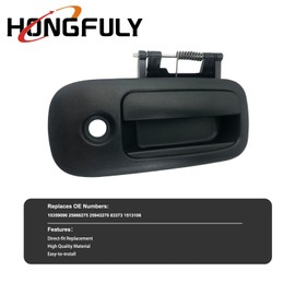 HONGFULY Rear Passenger Side Exterior Sliding Door Handle Compatible with Chevy Express 1500 2500 3500 4500 Van 1996-2009, GMC Savana 1996-2009 OEM NO.: 10359096 25866275 25942270 83373 1513106